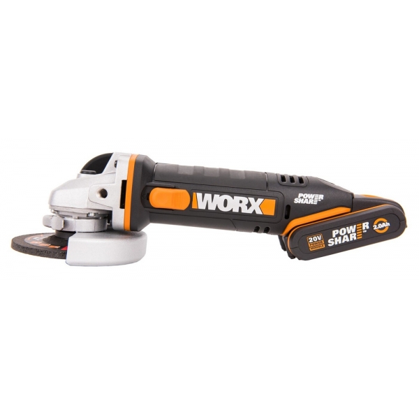 Угловая шлифмашина (болгарка) WORX WX800 20V (115мм) аккумуляторная