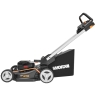 Газонокосилка аккумуляторная самоходная WORX WG749E + в подарок Триммер аккумуляторный WORX WG157E