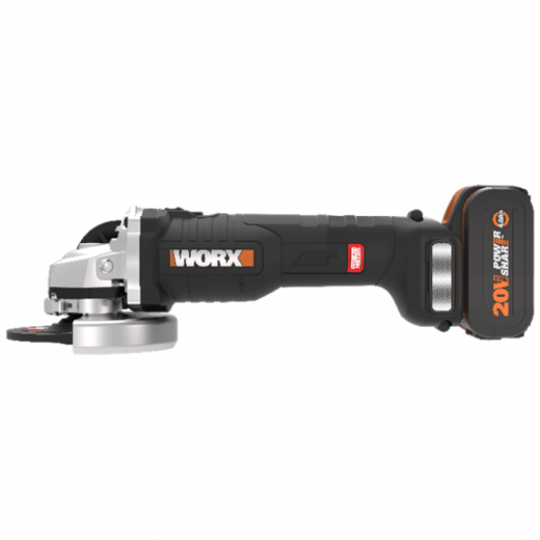 Угловая шлифмашина (болгарка) WORX WX813 20V (115мм) бесщеточная аккумуляторная