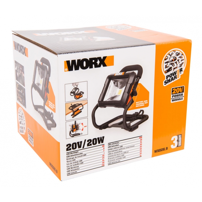 Фонарь-прожектор WORX WX026.9 20V 1500лм аккумуляторный
