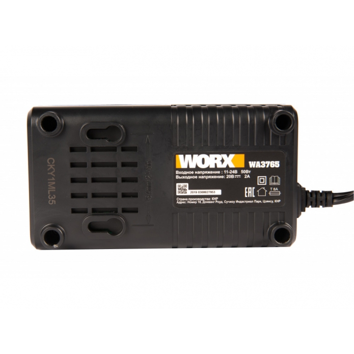 Зарядное устройство автомобильное WORX WA3765 20V 2А