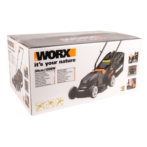 Газонокосилка электрическая WORX WG713E 1200Вт 34см