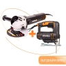 Комплект WORX: Лобзик электрический WX477.1 + Угловая шлифмашина (болгарка) WX713