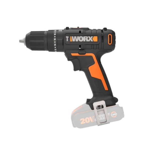 Дрель-шуруповерт ударная WORX WX370.9 20V (50Нм) аккумуляторная