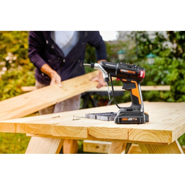 Дрель-шуруповерт WORX Switchdriver 20 WX177 20V 50Нм аккумуляторная бесщеточная