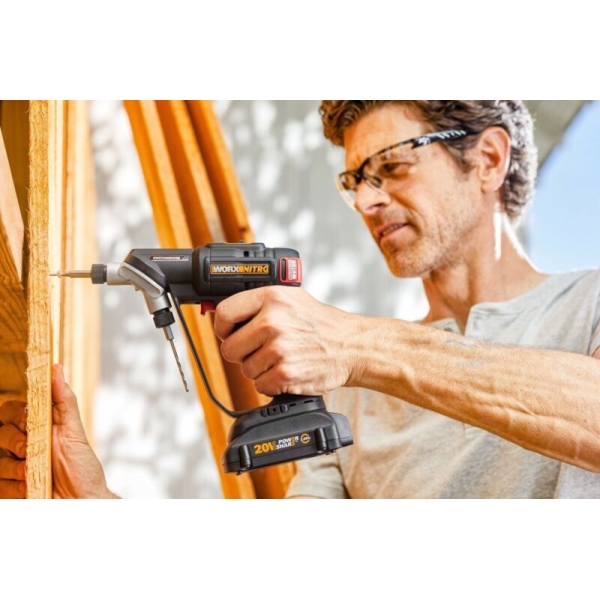 Дрель-шуруповерт WORX Switchdriver 20 WX1779 20V 50Нм аккумуляторная бесщеточная без АКБ и ЗУ