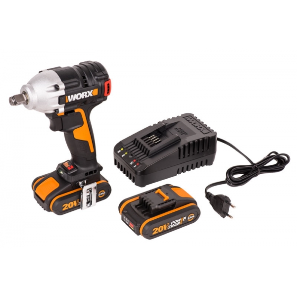 Гайковерт бесщеточный WORX WX272 20V (300Нм) аккумуляторный