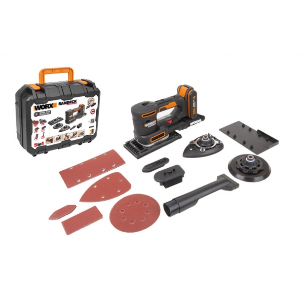 Виброшлифмашина WORX WX820 20V (50Вт) аккумуляторная