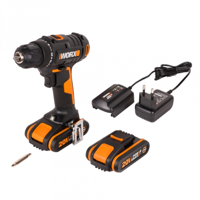 Дрель-шуруповерт WORX WX100.2 20V (45Hм) аккумуляторная