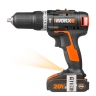 Дрель-шуруповерт ударная WORX WX367.3 20V 40Нм бесщеточная аккумуляторная, 2,0 Ач x2