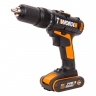 Дрель-шуруповерт ударная аккумуляторная WORX WX371.1, 20В, 2Ач x2, кейс