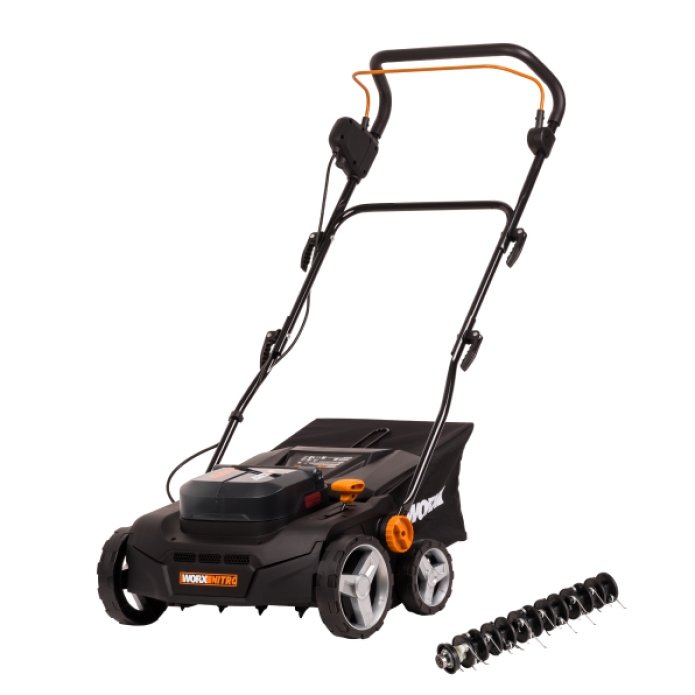 Аэратор-скарификатор WORX NITRO WG855E.9 40V (36см) аккумуляторный