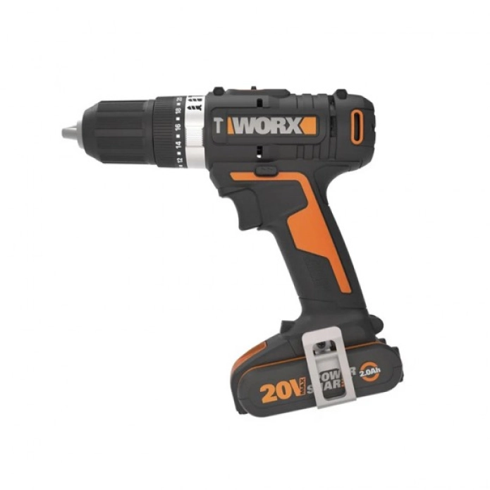 Дрель-шуруповерт ударная WORX WX370 20V (50Нм) аккумуляторная 