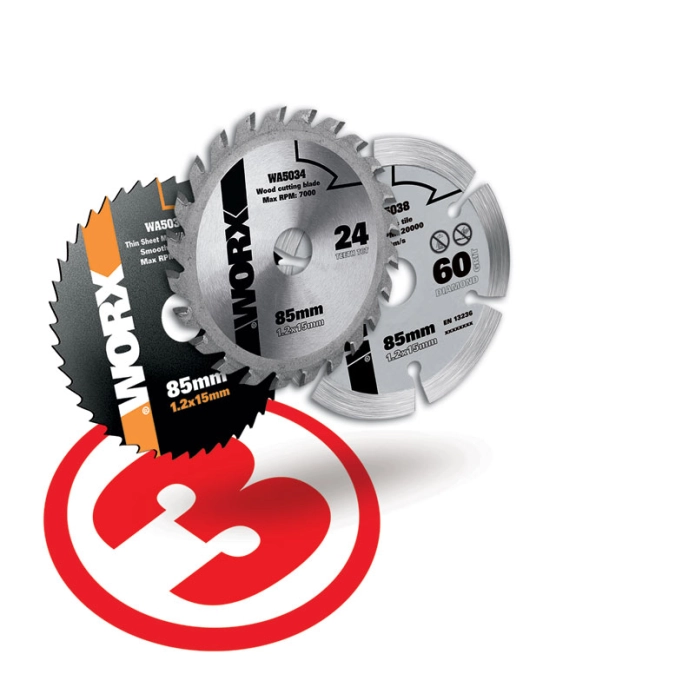 Электрический комплект WORX: Лобзик WX478.1 220V (650Вт) + Дисковая пила WX426 WORXSaw (400Вт)
