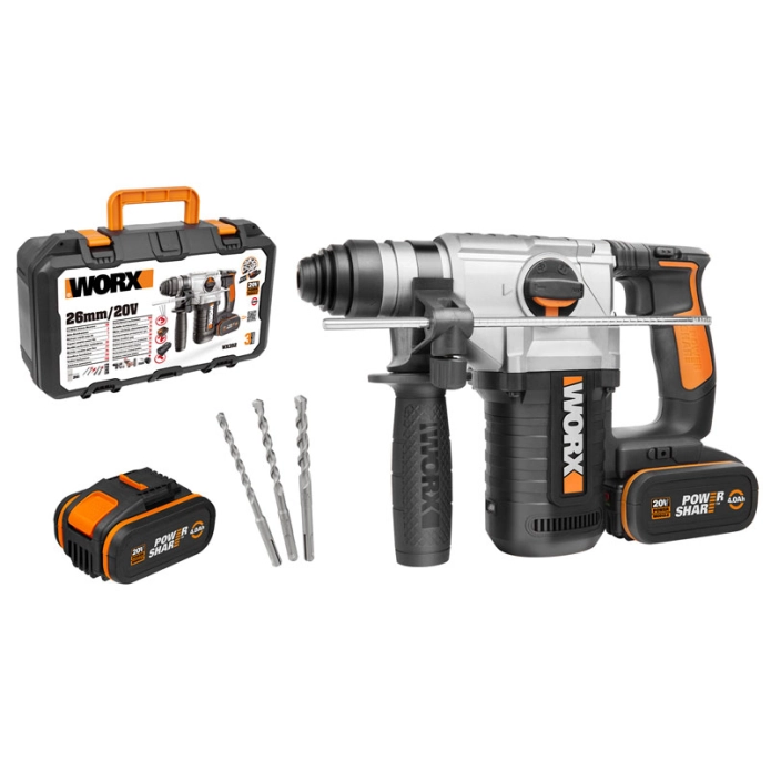 Перфоратор роторный WORX WX392 20V 900Вт (2,2Дж) аккумуляторный