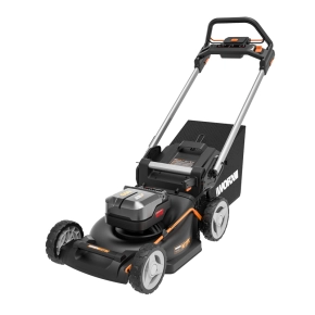 Газонокосилка аккумуляторная самоходная WORX WG749E + в подарок Триммер аккумуляторный WORX WG157E