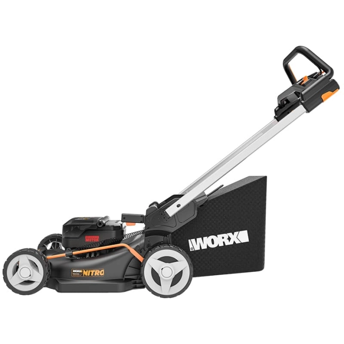 Газонокосилка аккумуляторная самоходная WORX WG749E + в подарок Триммер аккумуляторный WORX WG157E