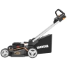 Газонокосилка аккумуляторная самоходная WORX WG749E + в подарок Триммер аккумуляторный WORX WG157E