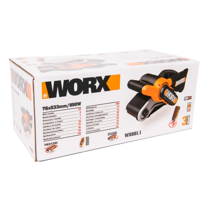 Электрическая пара WORX: Дрель-шуруповерт ударная WX317.2 (600Вт) + Ленточная шлифмашина WX661.1 (950Вт)