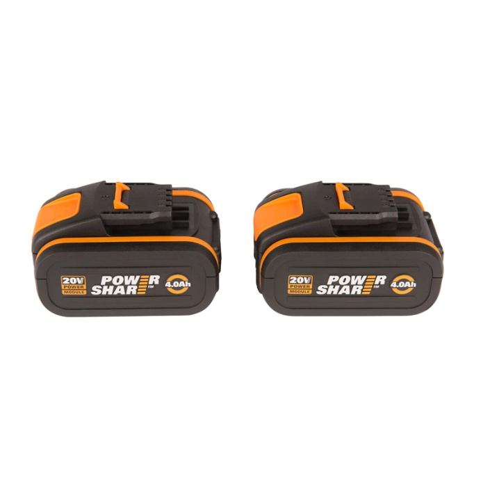 Комплект WORX WA3553.2 20V: 2 аккумулятора 4Ач