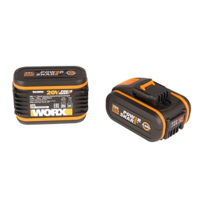 Комплект WORX WA3553.2 20V: 2 аккумулятора 4Ач