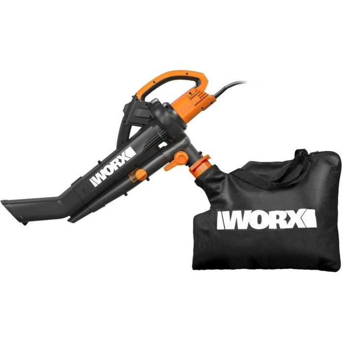 Воздуходувка садовый пылесос WORX WG505E 220V (335км/ч) электрическая