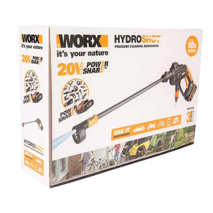 Мойка высокого давления WORX WG620E 20V Hydroshot (24бар) аккумуляторная