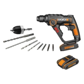 Комбо-набор: Дрель-шуруповерт аккумуляторная WORX WX101.9 + Перфоратор аккумуляторный WORX H3 WX390.1