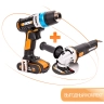 Комплект WORX: Дрель-шуруповерт аккумуляторная AiDrill WX178 (20V) + Угловая шлифмашина болгарка WX712 (220V)