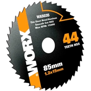 Пильный диск по металлу WORX WA5035 44T HSS, диаметр 85 мм