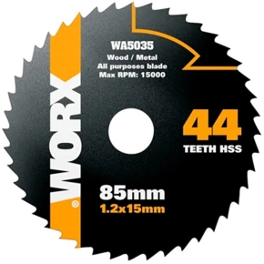 Пильный диск по металлу WORX WA5035 44T HSS, диаметр 85 мм