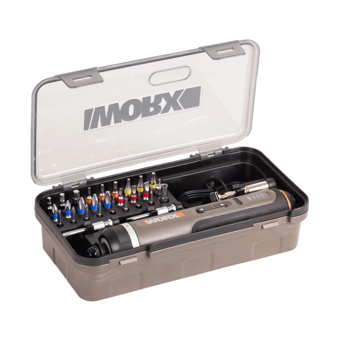 Отвертка аккумуляторная WORX WX242 4V, набор оснастки
