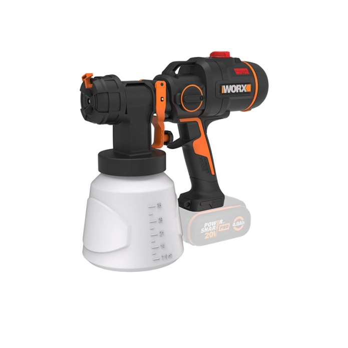 Краскопульт WORX WX020.9 20V бесщеточный аккумуляторный 