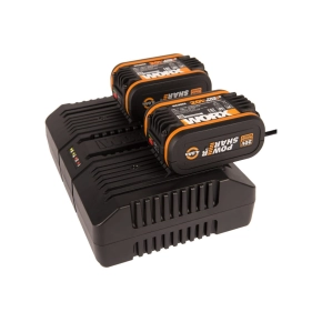 Комплект WORX WA3611 20V: 2 аккумулятора 4Ач и двойное зарядное устройство 2А