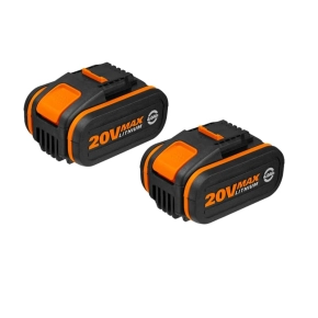 Комплект WORX WA3611 20V: 2 аккумулятора 4Ач и двойное зарядное устройство 2А