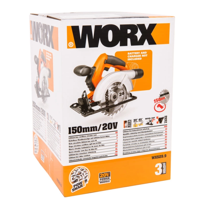 Аккумуляторный комплект WORX: Дрель-шуруповерт Switchdriver WX176.2 (20V) + Дисковая пила WX529.9 (150мм)