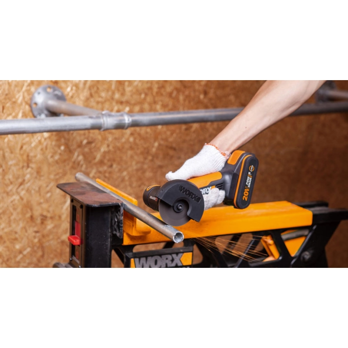 Угловая шлифмашина (болгарка) WORX WX801 20V (76мм) аккумуляторная