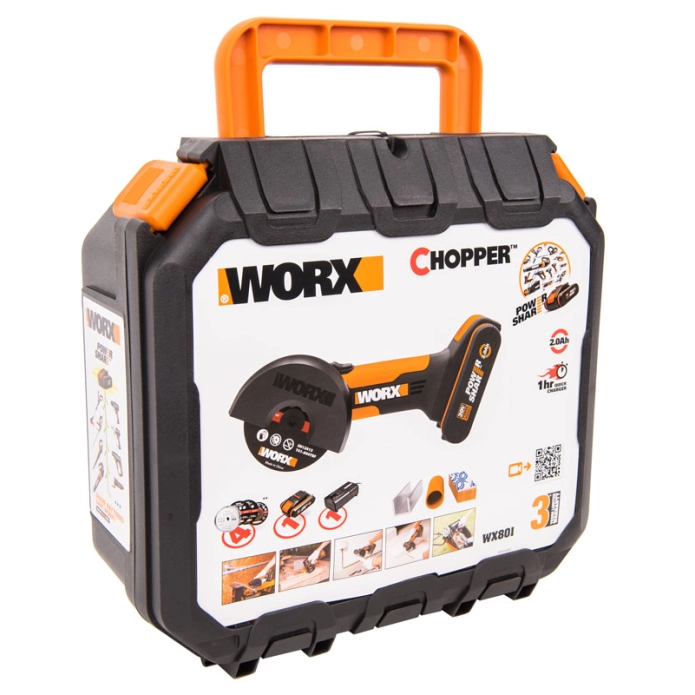 Угловая шлифмашина (болгарка) WORX WX801 20V (76мм) аккумуляторная