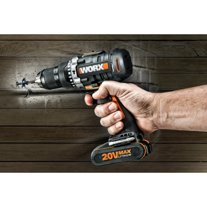 Дрель-шуруповерт ударная WORX WX372 20V 50Нм аккумуляторная