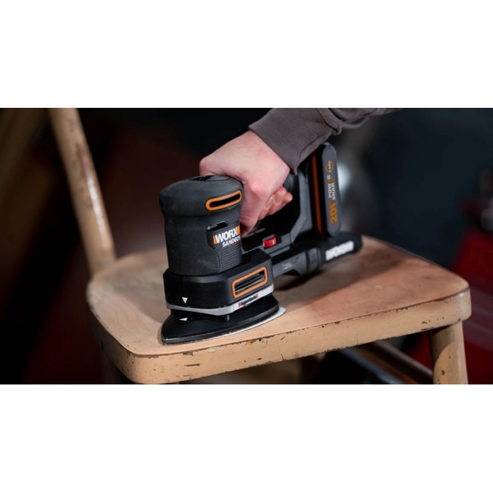 Виброшлифмашина WORX WX820 20V (50Вт) аккумуляторная