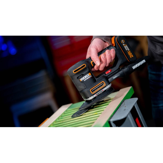 Виброшлифмашина WORX WX820 20V (50Вт) аккумуляторная