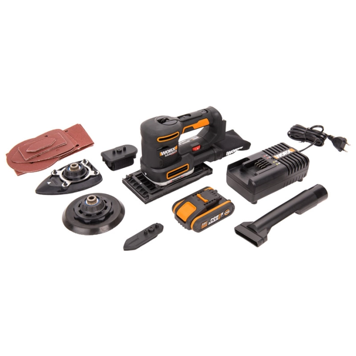 Виброшлифмашина WORX WX820 20V (50Вт) аккумуляторная