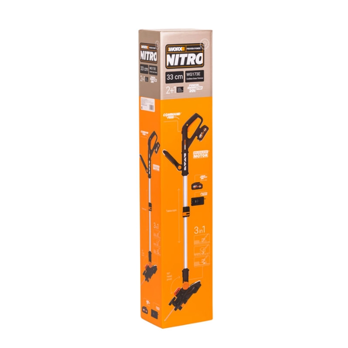 Триммер WORX NITRO WG173E.9 20V (33см) бесщеточный аккумуляторный