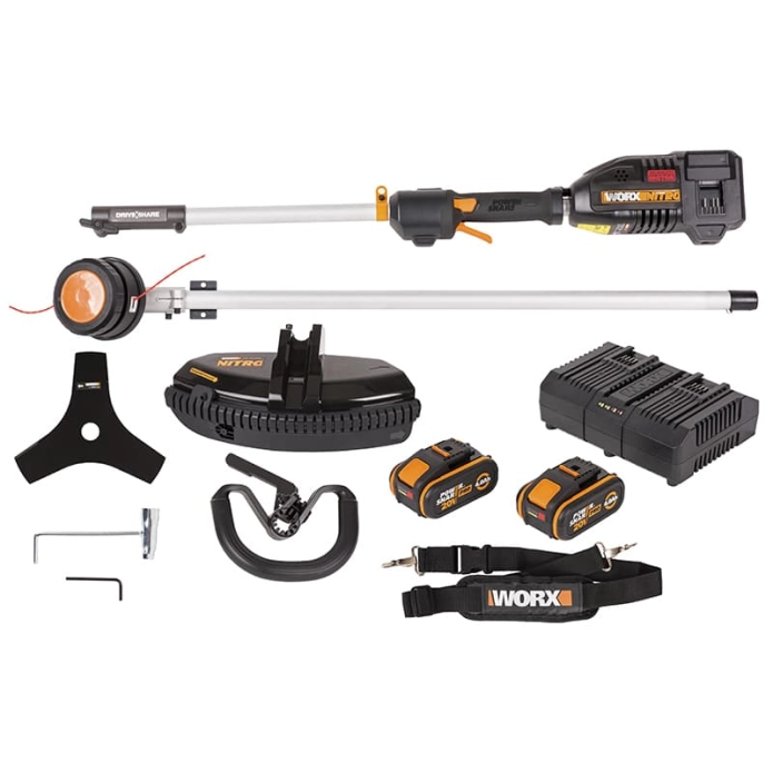 Триммер бесщеточный WORX NITRO WG186E.1 40V (38см) аккумуляторный