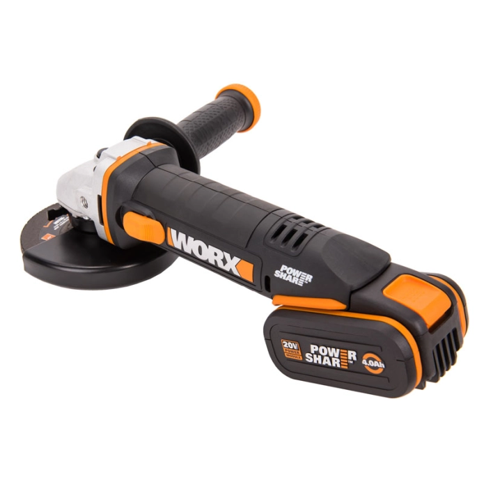Угловая шлифмашина (болгарка) WORX WX803 20V (125мм) аккумуляторная