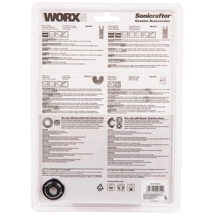 Набор насадок WORX WA5092 для реноватора 4шт
