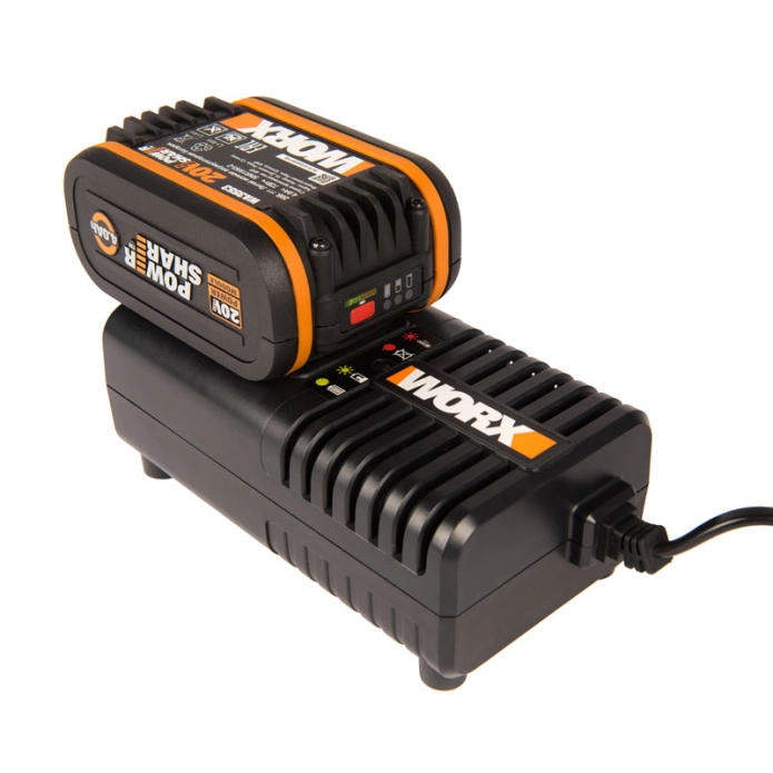 Комплект WORX WA3604 20V: аккумулятор 4Ач и зарядное устройство 2А