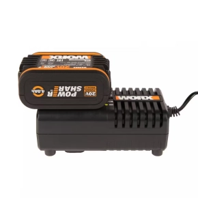 Комплект WORX WA3604 20V: аккумулятор 4Ач и зарядное устройство 2А