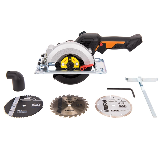 Циркулярная пила WORX SAW WX531.9 20V (120мм) бесщеточная аккумуляторная