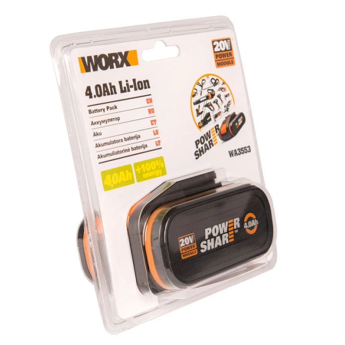 Аккумулятор WORX WA3553 20V 4Ач